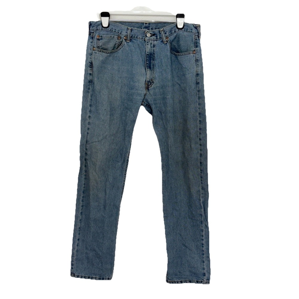 Levi's 505 Regular Fit Jeans, Mens 36x34, Light Stonewash, Made in 2012 Relaxed